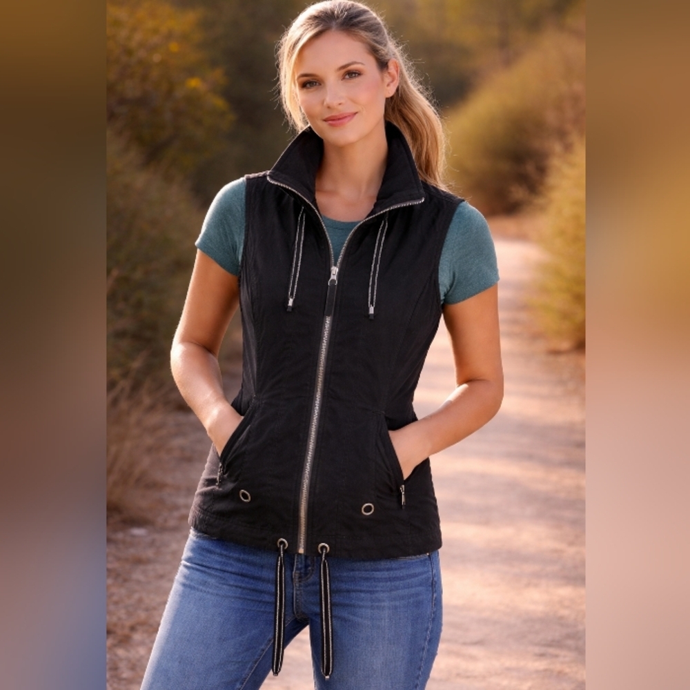Columbia Women's Black Omni Tech Vest Small Lightweight Hike Gorpcore Athleisure